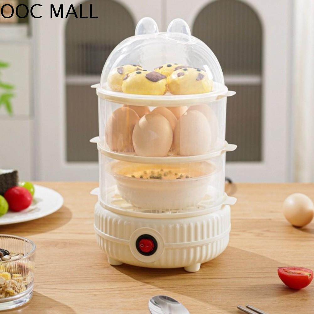 OOC Nhựa Nồi luộc trứng điện 1-3 lớp với máy hấp Máy làm trứng luộc nửa chừng Đa chức năng Khả năng chịu nhiệt độ cao Nồi luộc trứng Chuẩn bị bữa sáng