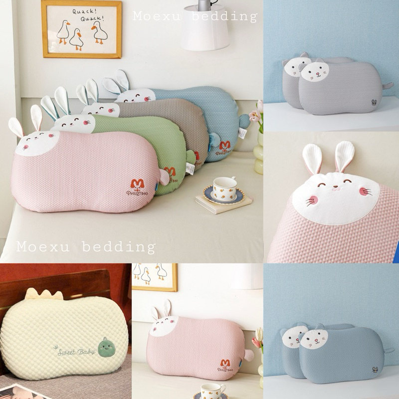 Gối Cao Su Hình Mèo Dành Cho Bé Kích Thước 35x55cm