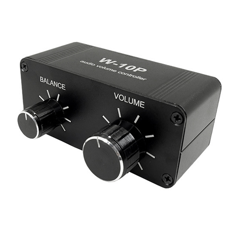 3.5 mm RCA Portable Volume Controller Pre Amplifier W-10P Stereo Dual Channel Stereo Audio Mini Balance Music Home Sound Easy Install
