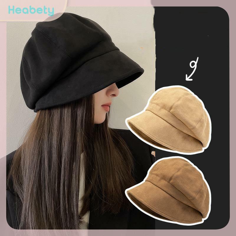 Heabety หมวกทรงบัคเก็ต3ใน1สำหรับฤดูร้อนหมวกกันแดดสีพื้นผ้าฝ้ายนุ่มกลางแจ้งหมวกกันแดดแบบพกพาพับได้ ราคา 94 บาท*ส่งฟรี