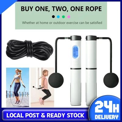 Smart Cable Skipping Adjustable Jump Rope Electronic Intelligent LED Displayed Counting Wireless Skipping Rope Lose Weight Fitness Training Jumping Rope Weight Bearing Skipping Ropes Workout Excercise Tool Unisex