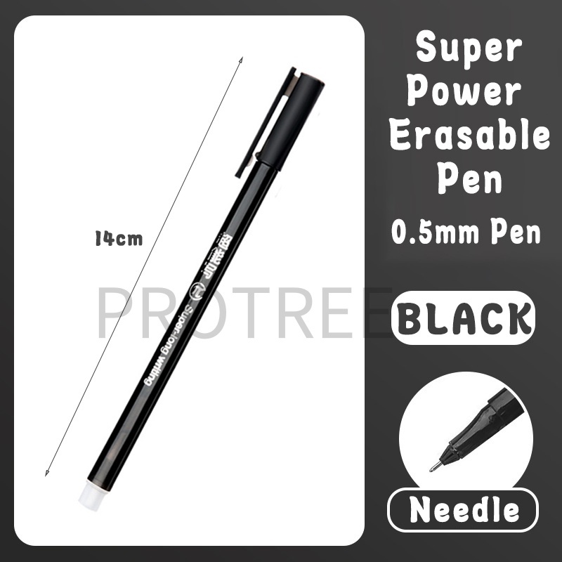 1pcs Giant writing erasable pen Friction Pen Erasable Ballpen With Eraser Black Blue lnk Set 0.5mm