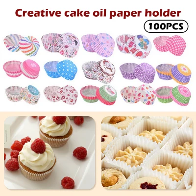 100pcs Colorful Rainbow Paper Cake Cupcake Liners Baking Muffin Cup Case Party PP - intl