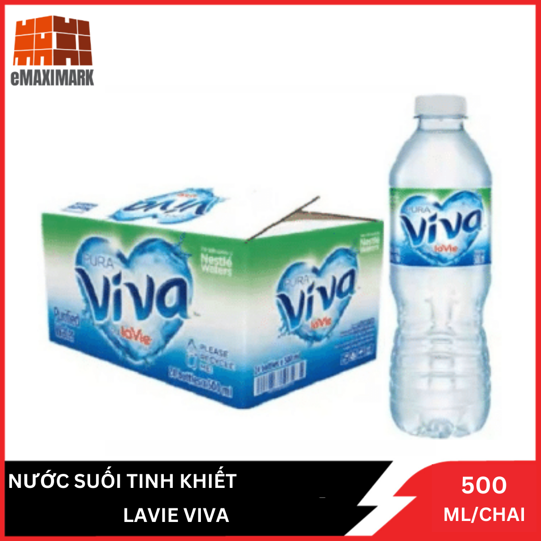 Nguyên thùng nước suối Lavi Viva 500ml x 24 chai