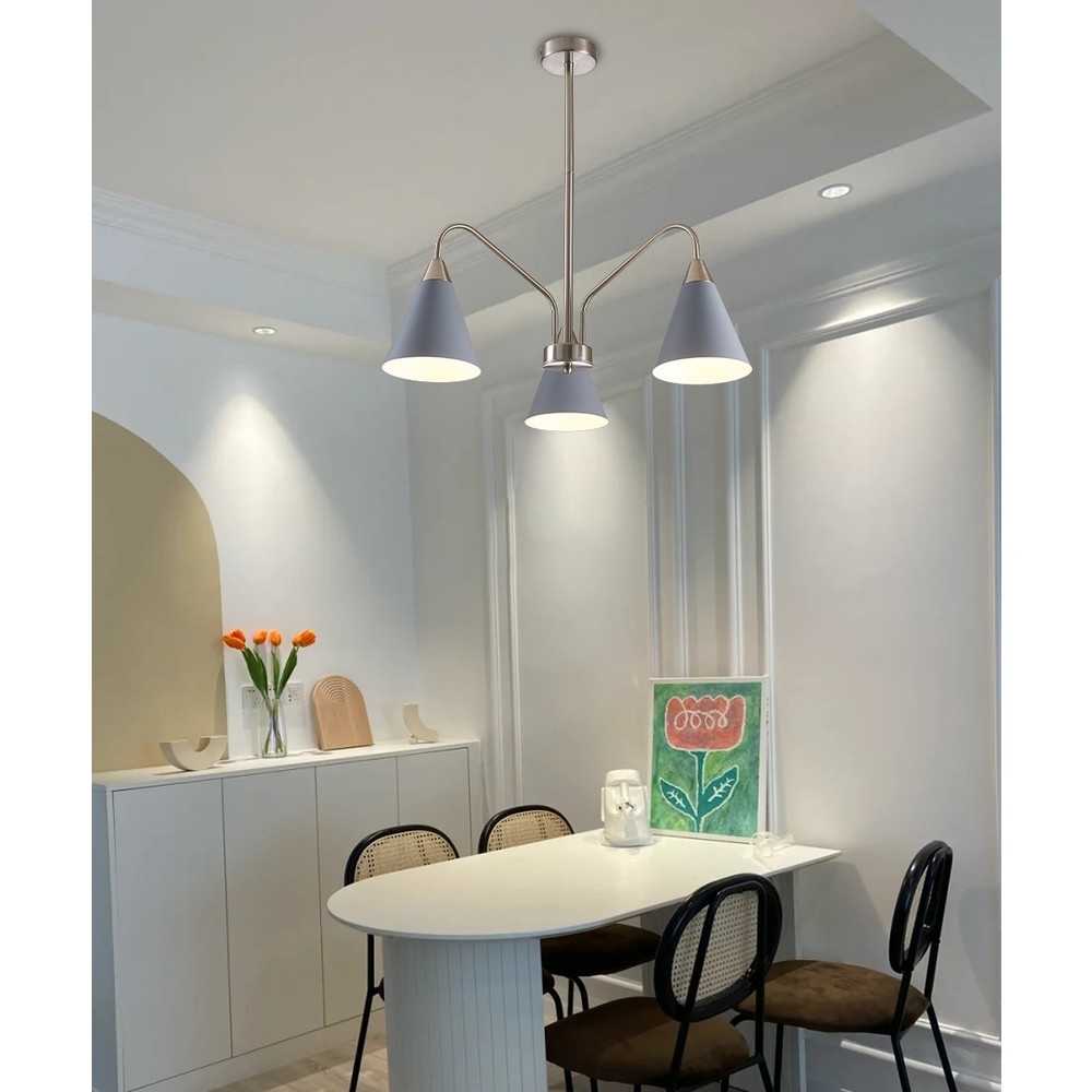 EILON ชุดโคมไฟแขวนเพดาน LED 18W สีเทา รุ่น ETYD-BCMD6823/3 แบรนด์แท้ ราคา 1,573 บาท*ส่งฟรี