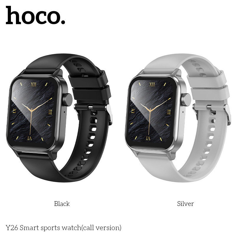 HOCO Y26 สมาร์ทวอทช์ Sports ฟีเจอร์ครบ รองรับโทร Bluetooth แบตอึด 7 วัน โหมดกีฬา 100+ โหมด hc6 ราคา 655 บาท*ส่งฟรี