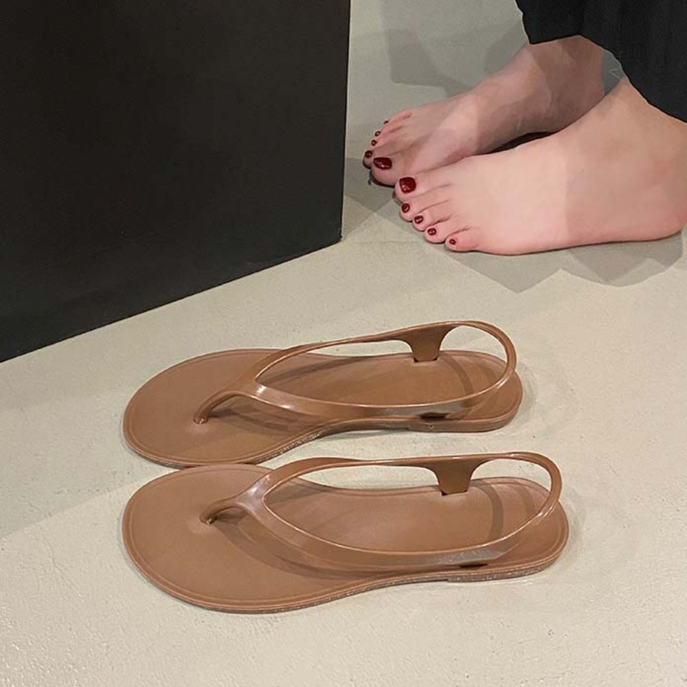 STMEN PVC Dép bệt nữ Xuân Hè có quai gót sau Dép kiểu Hàn Quốc Thời trang Màu đơn sắc Dép xỏ ngón nữ Phụ nữ - 6