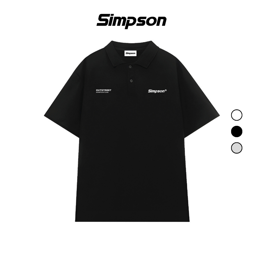 Áo Polo Local Brand OUTSTREET In Cao Simpson Polo Unisex Nam Nữ Oversize - PS06