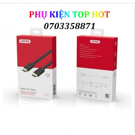 Cáp hdmi unitek 5m - 20m / 15m/ 20m(yc144 ultra 4k- dây tròn- hàng chính hãng 100%