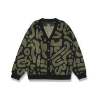 Noforty Project Loose Knit Cardigan Doodle Black