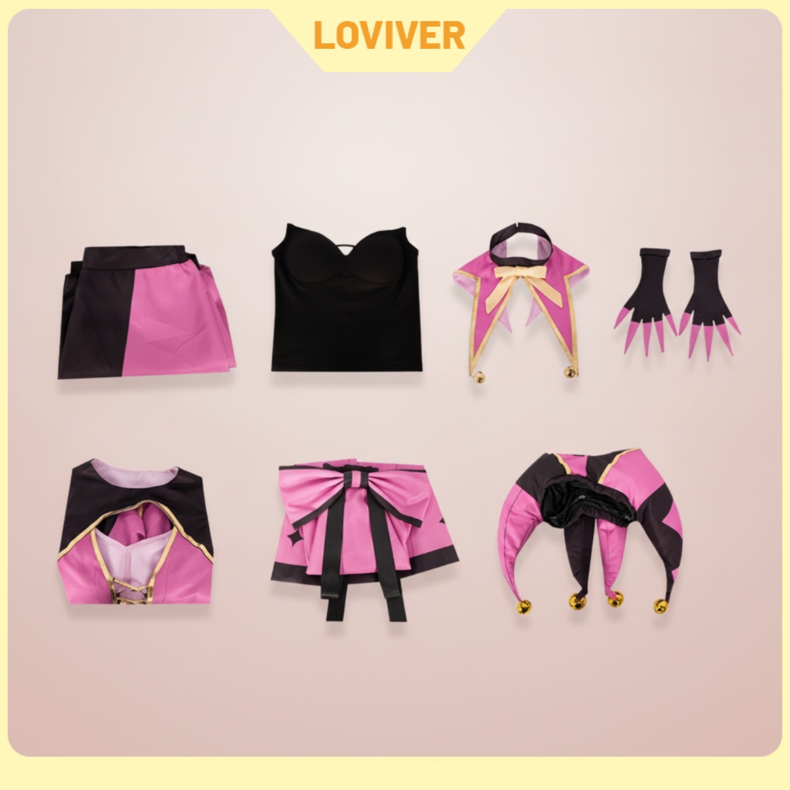 LOVIVER Theatrical Pierrot Costume Layered Harlequin Costume Adult Outfit Party for Stage Performance, Themed Parties ราคา 20,985 บาท*ส่งฟรี