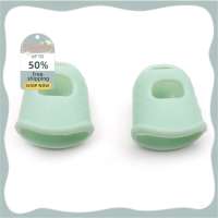 Caiqinlen 2pcs Silicone Finger Fingertip Protectors for Beginners Starters Green Large