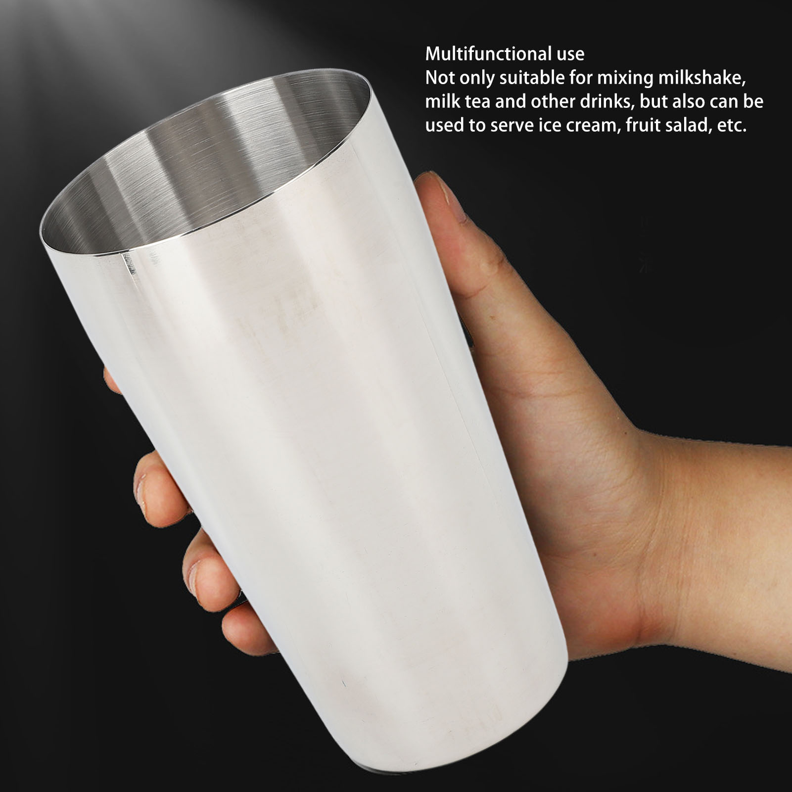 Thép không gỉ Cốc Lắc sữa xách tay 750ml đa năng sử dụng Milkshake Cốc Trộn cho Xa lát trái cây