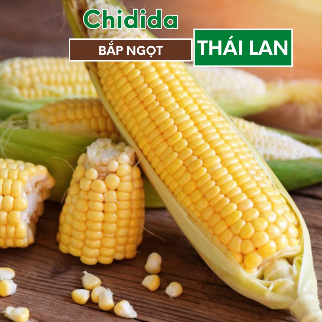 Hạt giống ngô ngọt Thái Lan ngon ngọt dẻo thơm trái to hạt bắp mỹ 1kg nảy mầm cao cây khỏe dễ trồng Hạt giống Chidida