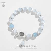 Le Silber Co. S925 Sterling Silver - Oceanic Serenity Crystal Bracelet Gelang / Rantai Tangan Perak