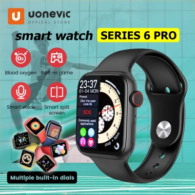 Uonevic 2021 NEW Smartwatch SERIES 6 PRO 44mm Smart watch for Men Women Bluetooth Call Support IOS/Android PK T500/T500 PLUS