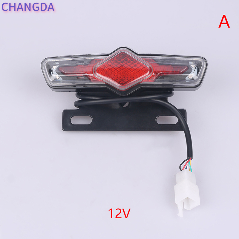 💖changda đèn hậu xe đạp điện 12v/36v-60v đèn tín hiệu rẽ ebike đèn giá đỡ phía sau