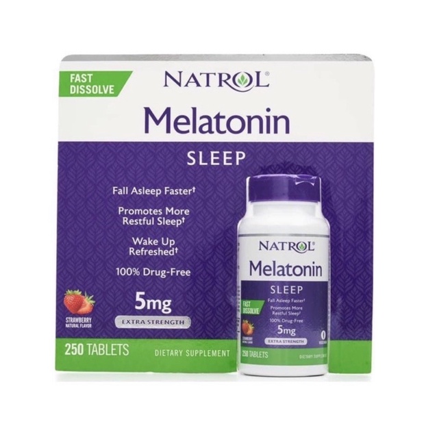 Date 05.2025 Viên Uống Natrol Melatonin Sleep 5Mg 250 Viên