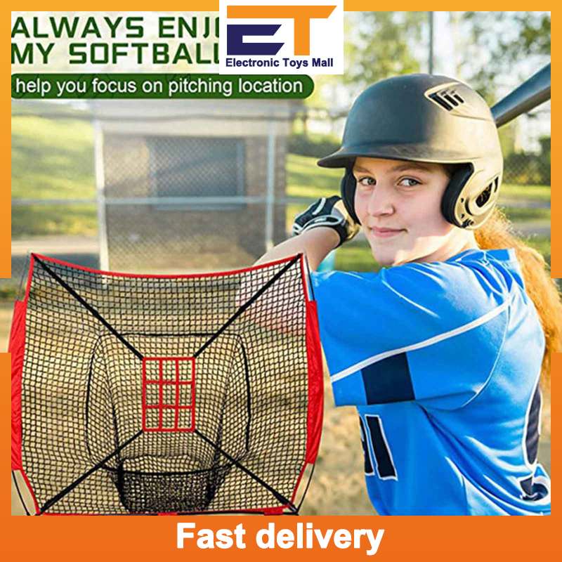 Throwing & Hitting Adjustable Zone Target Baseball Net Practice With Accuracy For All Skill Levels Easy Fold Up Fiber