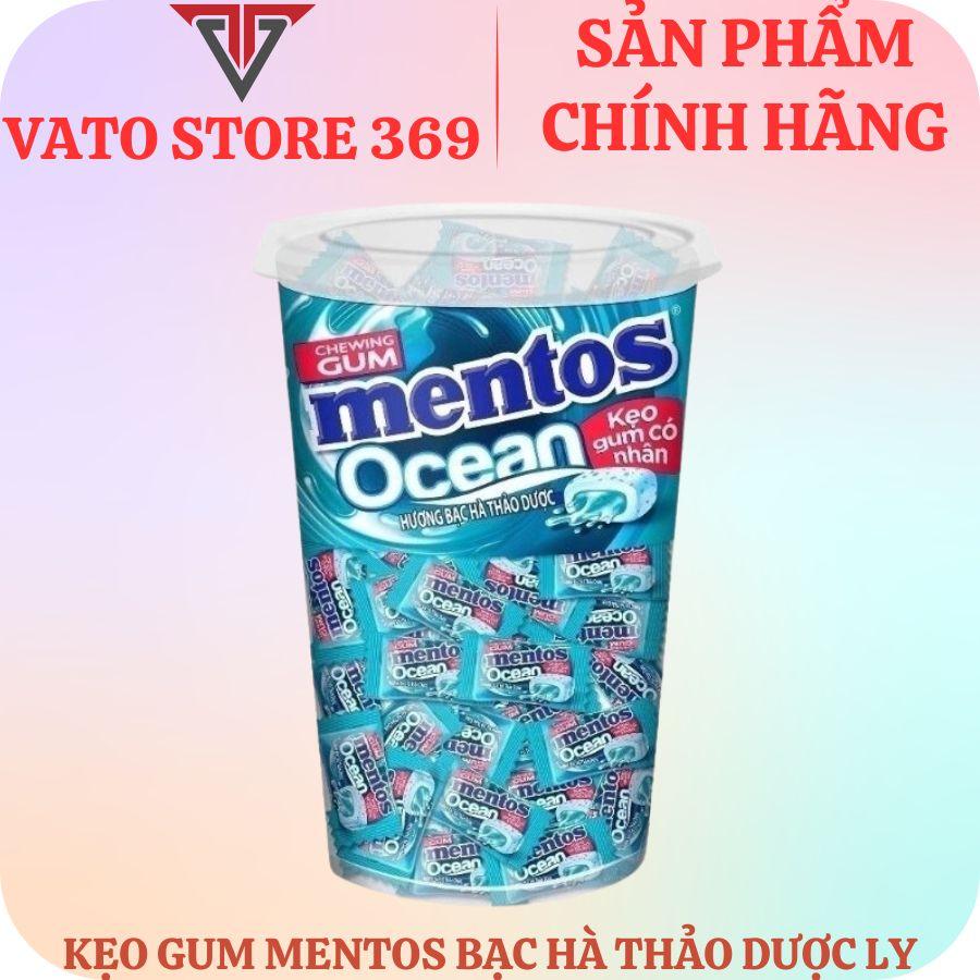 Kẹo gum MENTOS ocean hương bạc hà thảo dược viên 3.8g