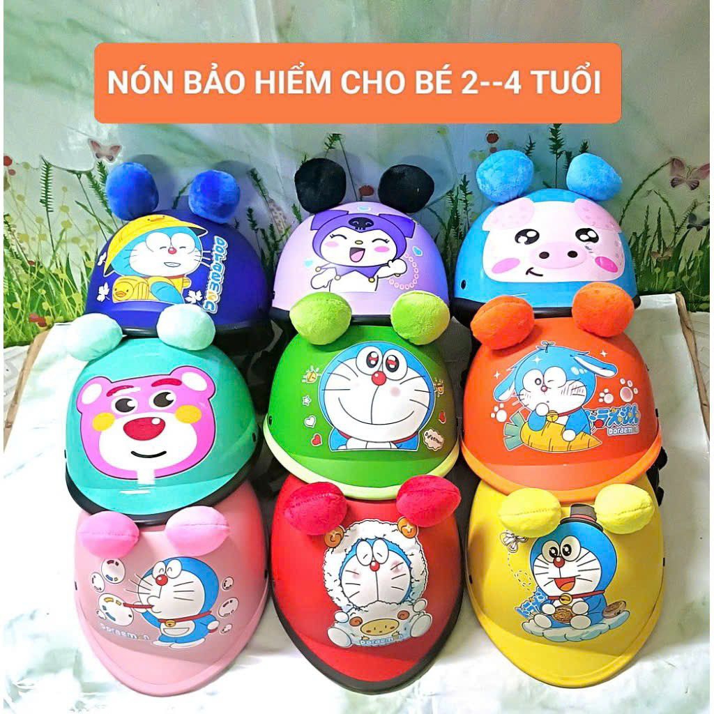 Nón Bảo Hiểm Thời Trang - Chất Lượng - Giá Rẻ Mũ / Nón bảo hiểm trẻ em có tai cho bé 2 - 5 tuổi dưới 25kg hoạ tiết ngẫu nhiên (vòng đầu 35-47 cm) DANSHOP