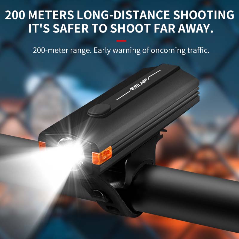 Eslnf 400lm 1500mah dễ gắn led xe đạp đèn sạc an toàn abs đèn xe đạp