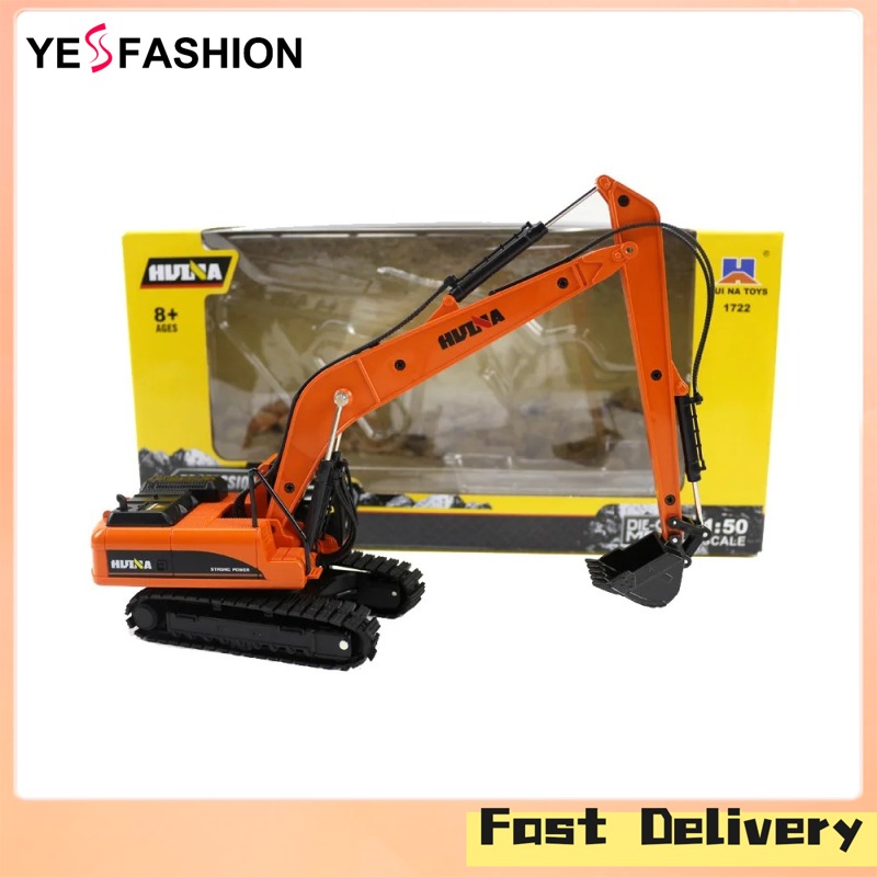 Broadfashion new！1:50 Mini Excavator, Excavator Truck Toys, Diecast Engineering Construction Vehicle Model, Long Arm Excavator Toy Model ราคา 439 บาท*ส่งฟรี