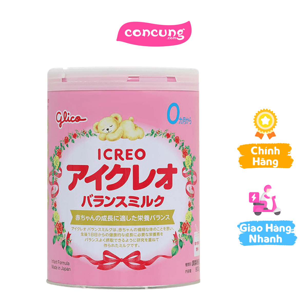 SPDD công thức Icreo Balance Milk 0M, 800g