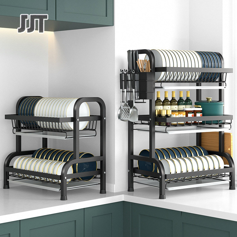 shelf Filter bowl rack Kitchen dish rack Dish rack, dish storage, 2/3-layer dish drain rack, stainless steel drain rack for kitchen, kitchen rack sieve rack. Multifunctional shelf for kitchen Sink bowl chopsticks bowl dish storage rack Household counterto ราคา 513 บาท*ส่งฟรี