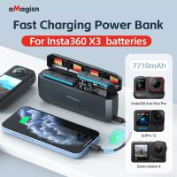 aMagisn Insta360 X3 Fast Charging Power Bank Battery Charger Portable Camera Accessories AX13