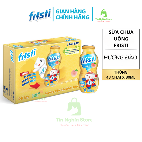 Sữa Chua Uống Fristi Hương Đào - Thùng 48x80ML