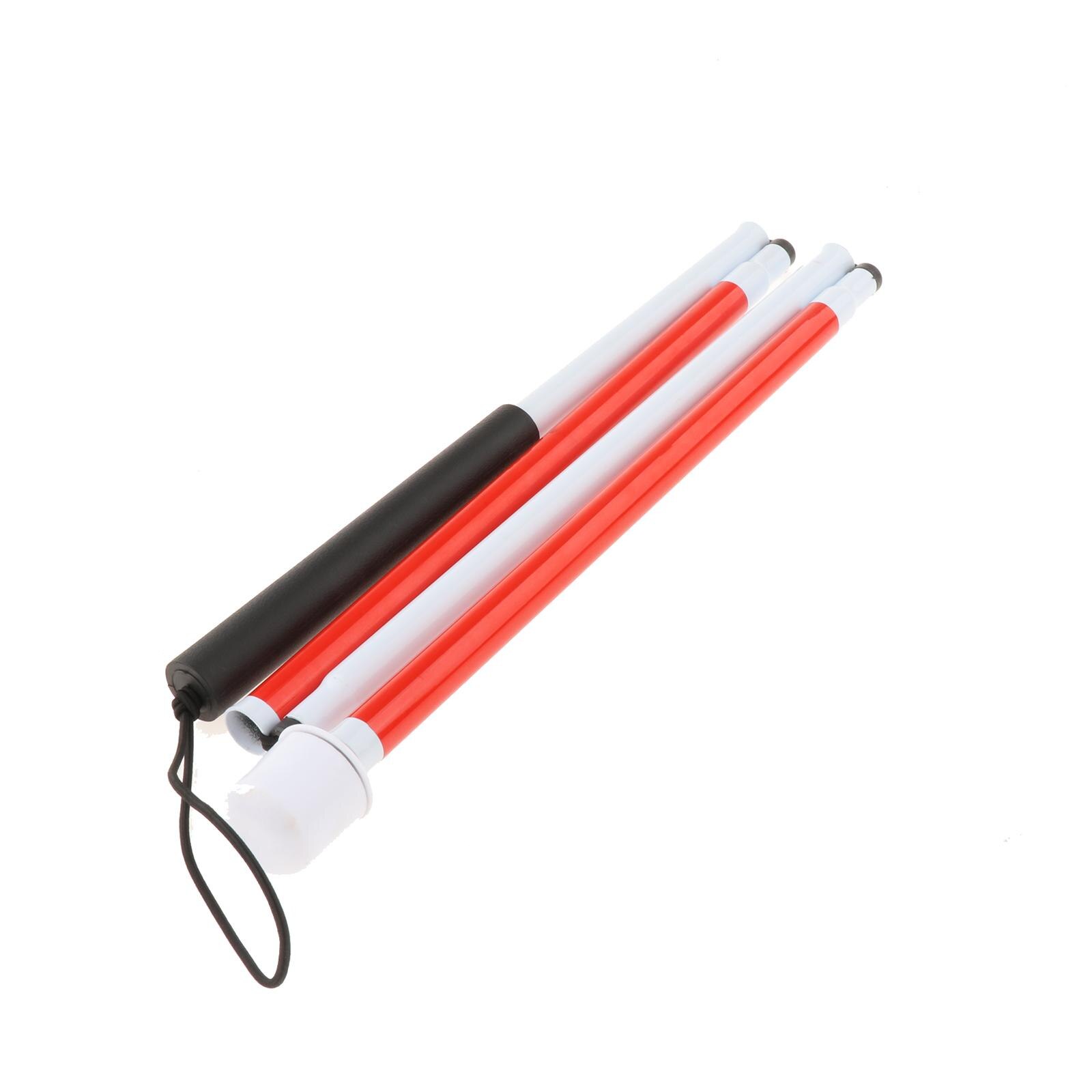 Folding Blind Cane Mobility Cane Lightweight Adjustable 4 Sections Blind Stick Trekking Pole Crutch Cane for Men Women