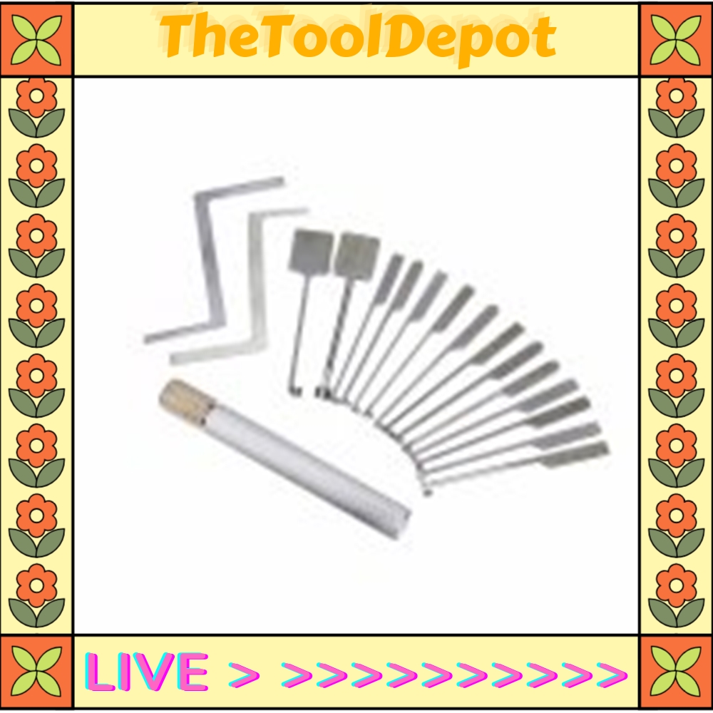 【Sell-Well】 Thetooldepot goso 14 cái tự động Dimple chọn khóa Kaba Dụng Cụ Mở Khóa Công Cụ Thợ Khóa