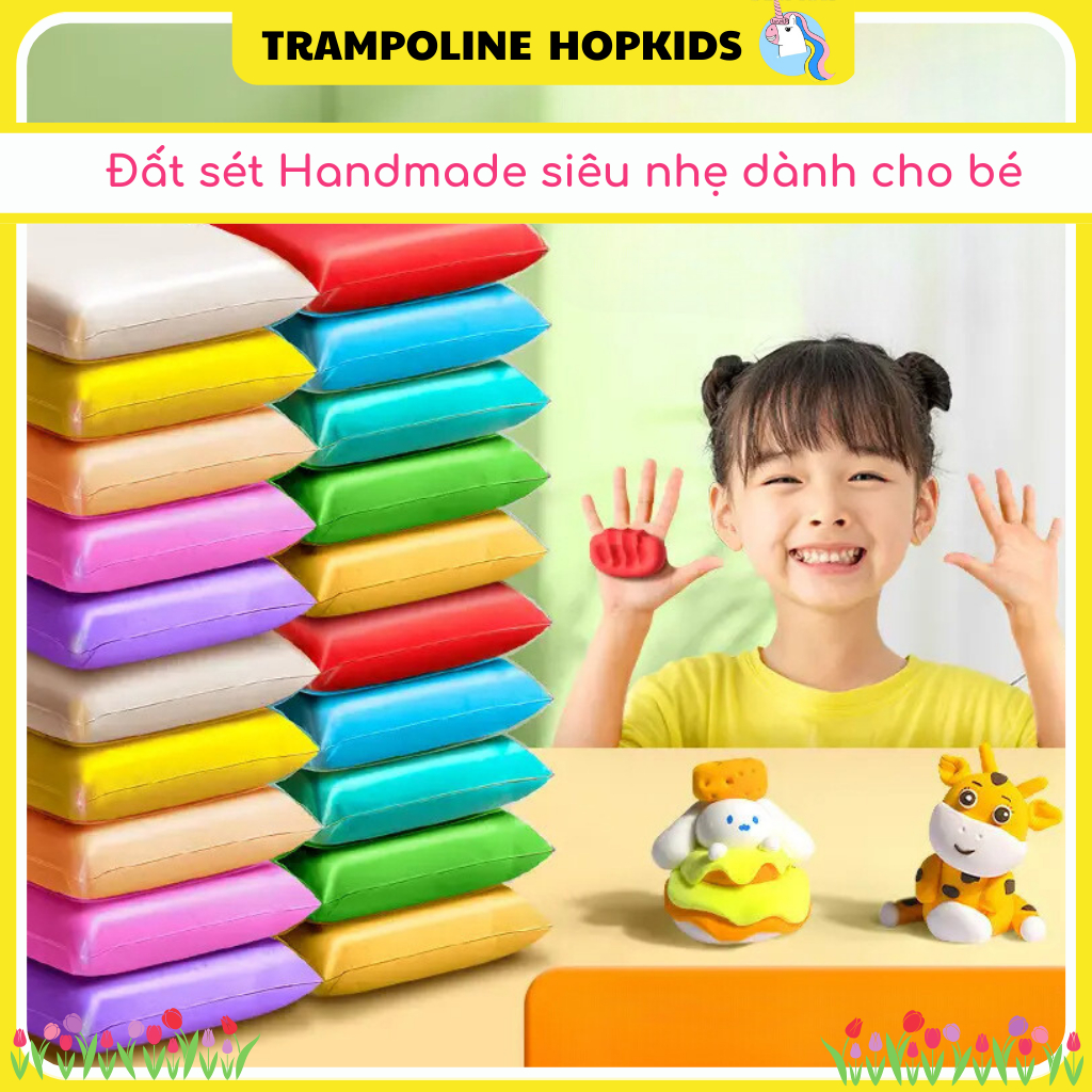 Đất sét tự khô Nhật 12/36 màu an toàn nặn hình cao cấp siêu nhẹ dành cho bé làm butter slime trang t