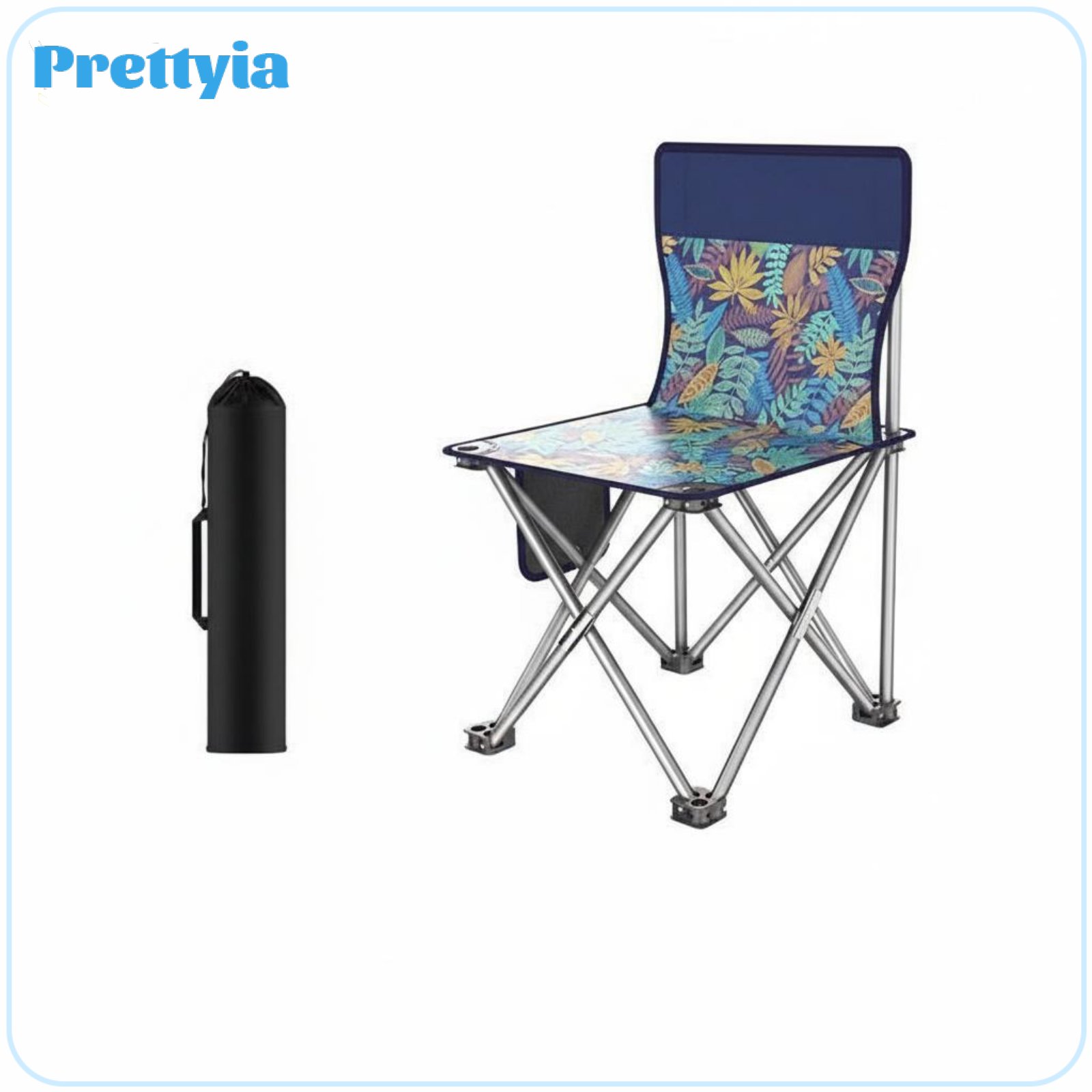 Prettyia Foldable Outdoor Sketching Chair Includes Carry Bag Portable Artist Stool Sturdy Frame Folding Chair with Backrest Heavy Duty for Art Students, Travelers, Parks, Picnic, Garden, Hiking ราคา 1,130 บาท*ส่งฟรี
