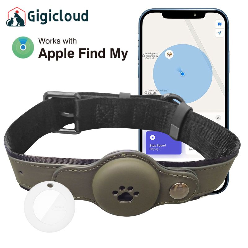 GPS Tracker Pet Tracking Collar No Monthly Fee Adjustable Strap Waterproof