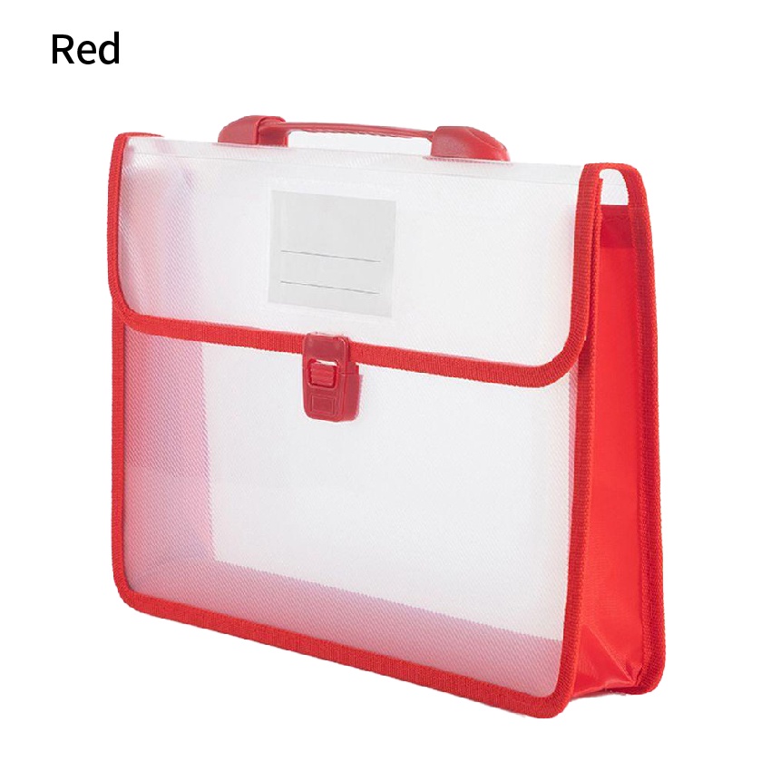 Waterproof Transparent A4 File Folder with Handle Envelope Wallet School Office Supplies