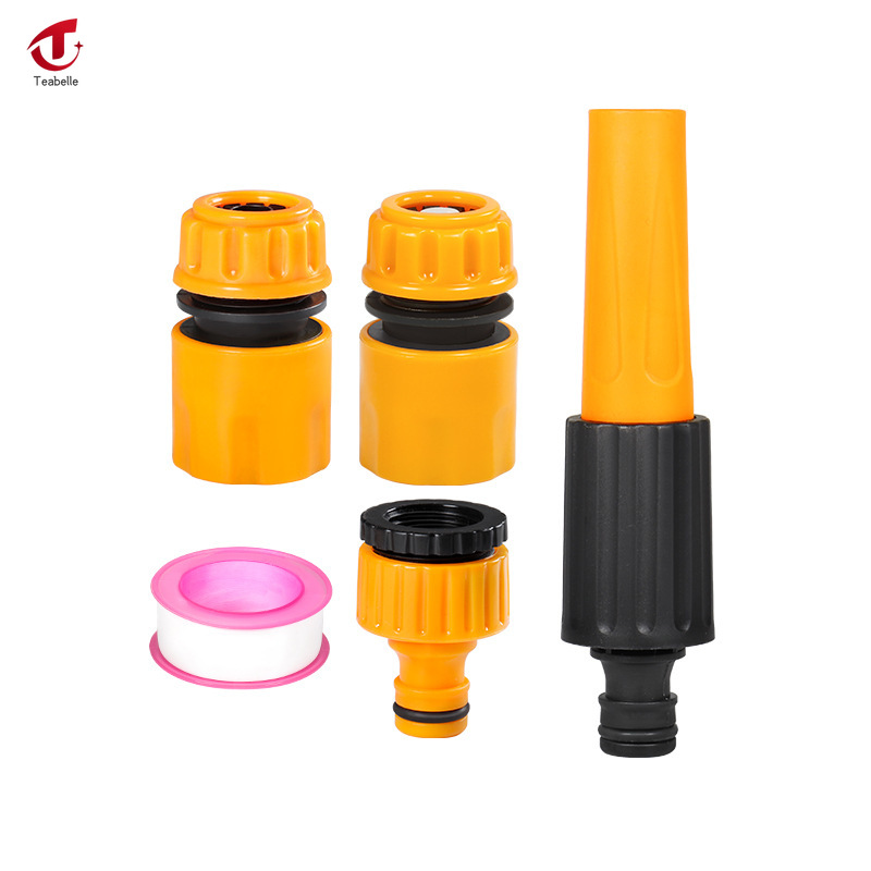 Teabelle 5 cái Bộ Vòi Phun Xe Hơi Máy rửa áp lực cao Bộ dụng cụ ống nước tưới vườn công cụ tưới