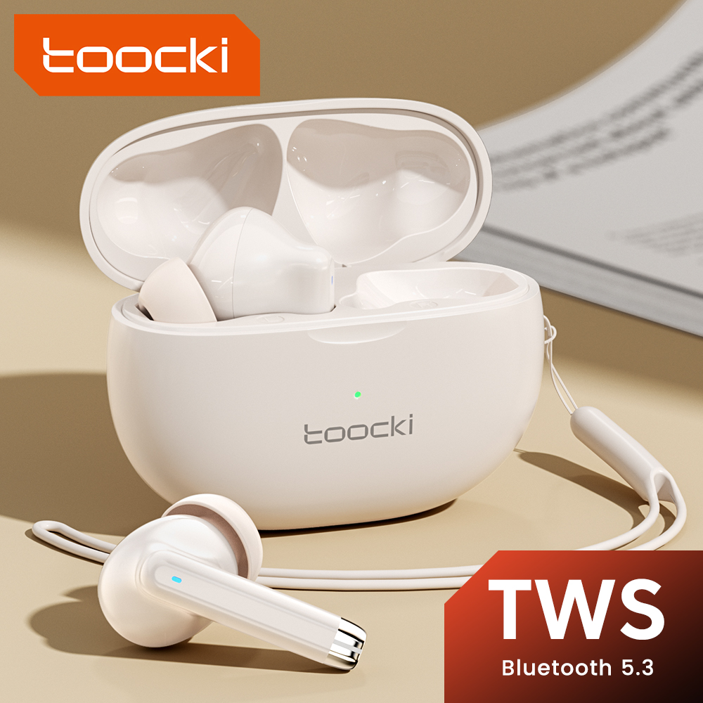 Toocki TWS Bluetooth Earphones Wireless Headset for Cellphone 3D Stereo HiFi Sports Wireless Earpods Bluetooth Gaming Headphones in-Ear Headphones with Mic Noise Reduction