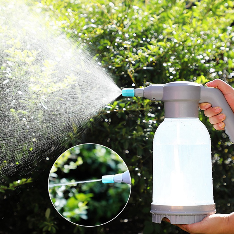 2L Electric Automatic High-Pressure Garden Water Spray Bottle 360 Degree Battery Sprayer Watering Ho