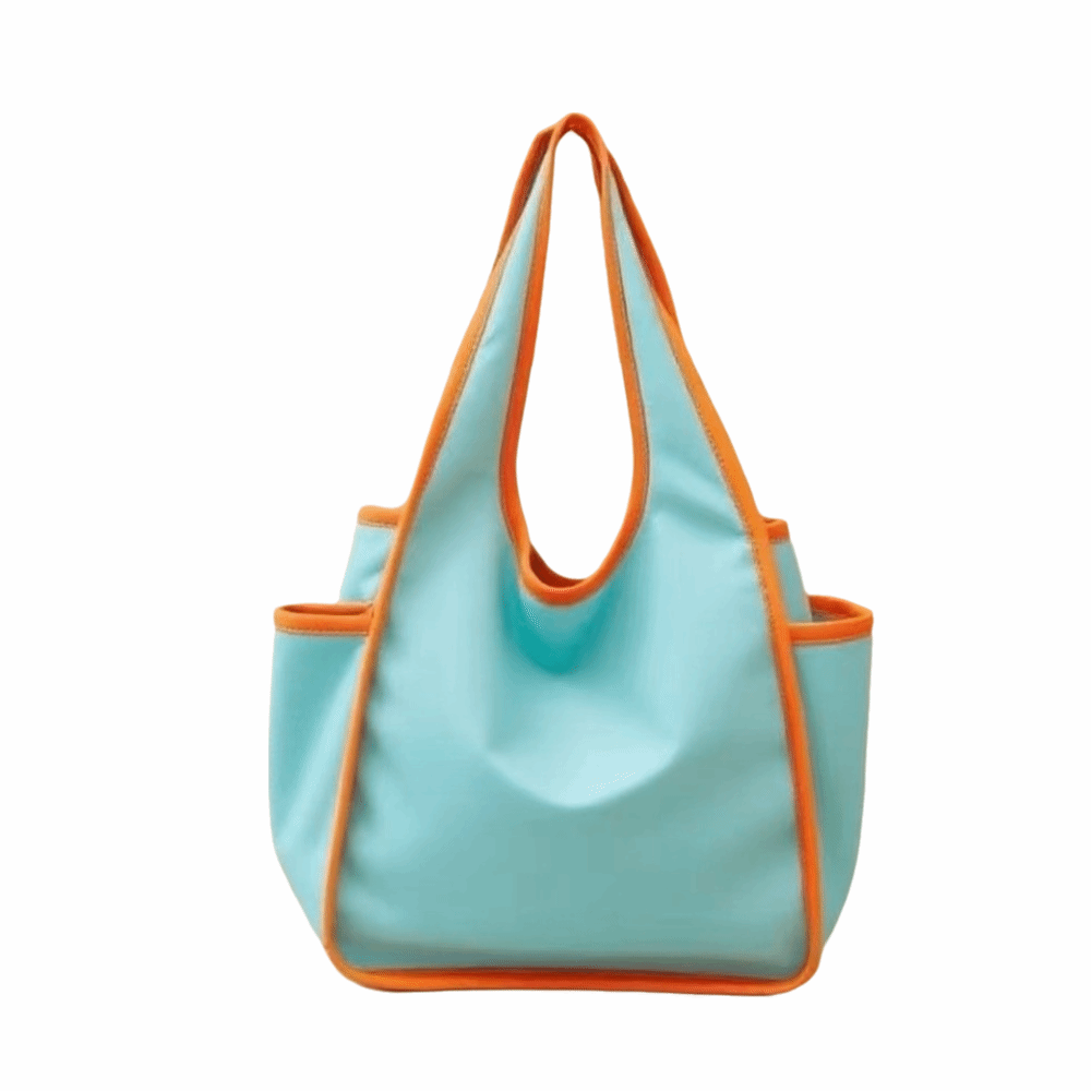 TEA7146 Công suất lớn Túi mua sắm Có thể gập lại Chống thấm nước Túi Tote Có thể tái sử dụng Polyester Túi thân thiện với môi trường Giải trí thông thường - 5