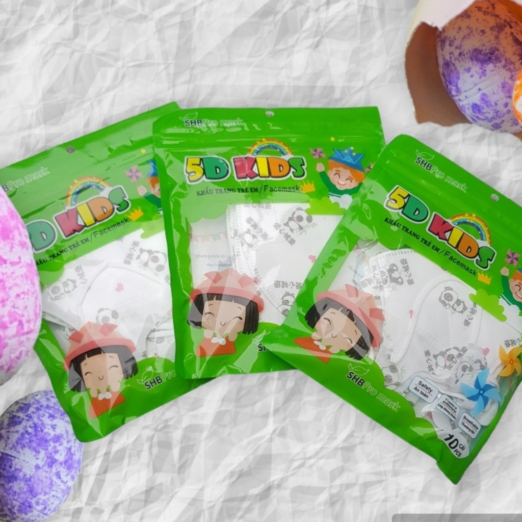 KHẨU TRANG TRẺ EM SHB 5D KIDS -khẩu trang trẻ em 5d họa tiết