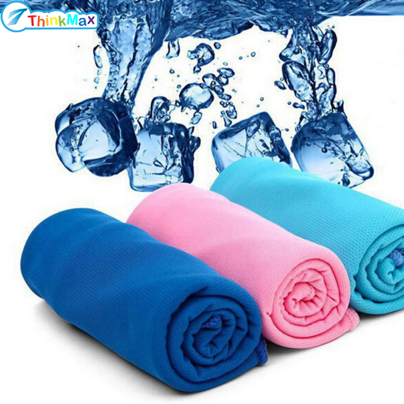 Bamboo Fiber Summer Cooling Towel 90*30cm Quick Dry Running Work Out Gym Chilly Pad ราคา 22 บาท*ส่งฟรี
