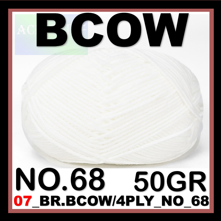 Benang Rajut Katun Susu 4 PLY milk cotton BCOW +50Gram Bagian 2