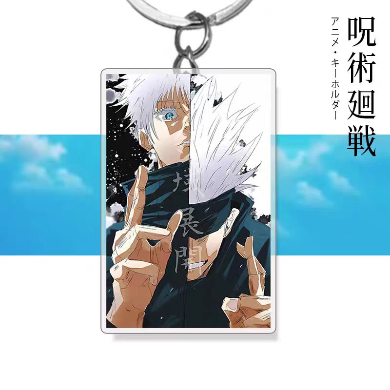 Móc khóa hình Mặt dây Acrylic Anime jujutsu kaisen gojo satoru itadori yuji fushiguro móc khóa Bộ sư