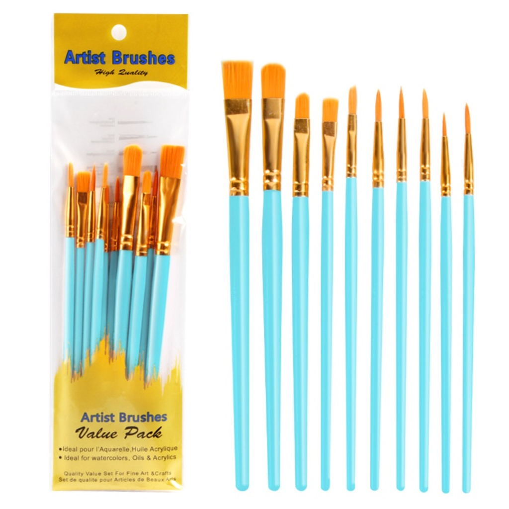 Cọ Vẽ Acrylic Set 10 Cọ Vẽ Tranh Cao Cấp Vẽ Tranh Sơn Dầu Tô Màu Tượng