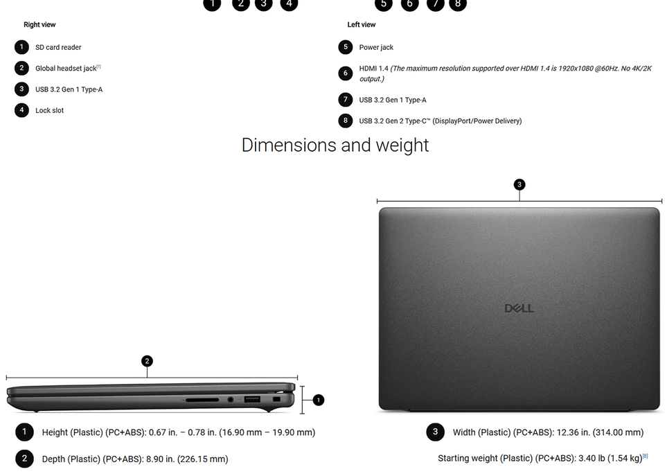 14PRO PV14250-C5120U-8G-512GB technical feature
