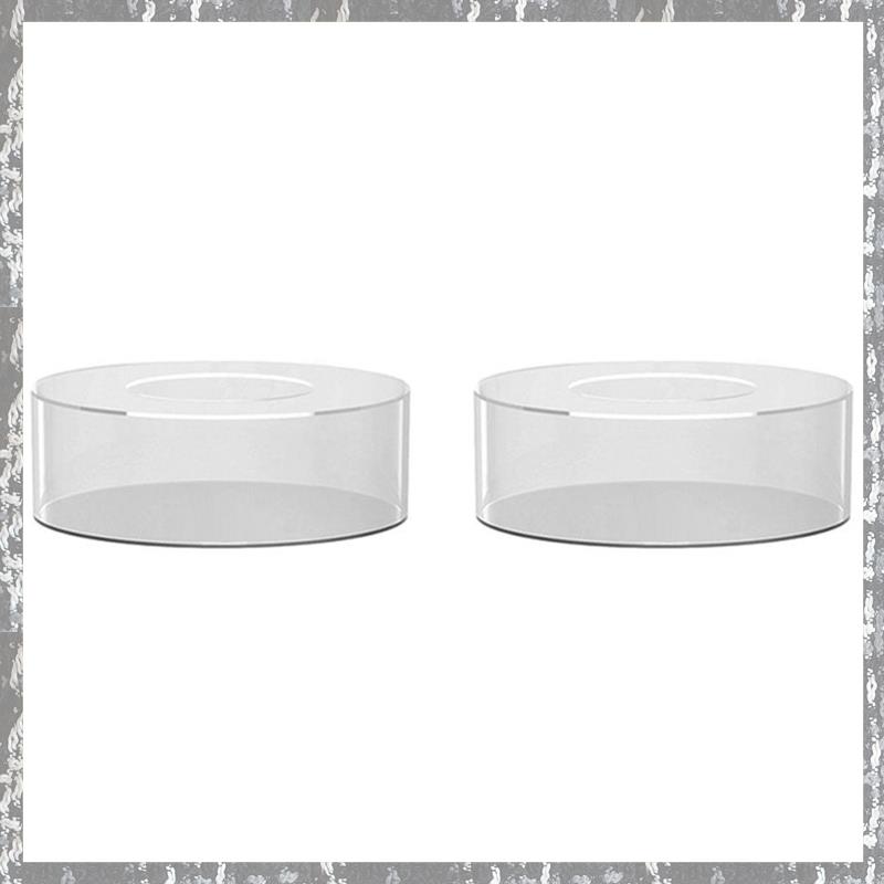 (QRPS) 2X Clear Acrylic Cake Stands, Fillable Cake Box, Round Cake Display Box with Lid, Decorative Centrepiece Box A