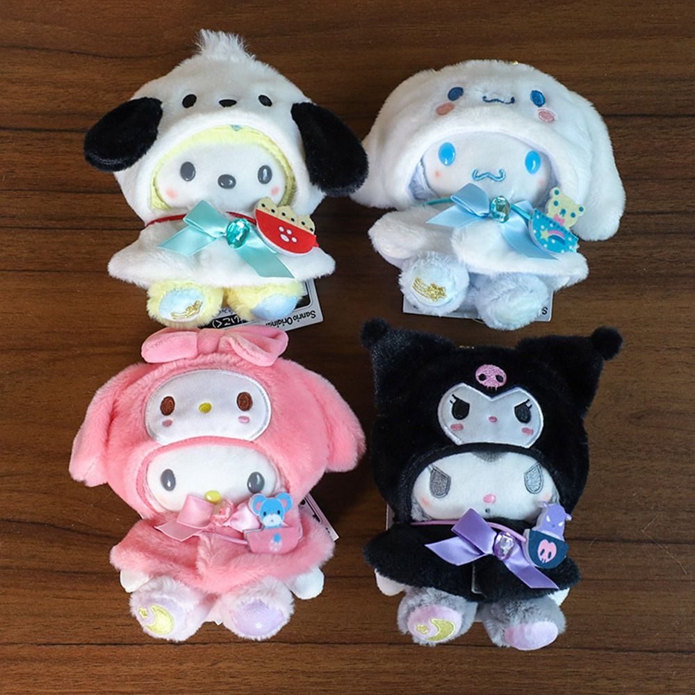 YPB585111 Nhung sang trọng Quần áo búp bê labubu Họa tiết cinnamoroll Kitty kuromi Melody Mũ búp bê Dễ thương Áo búp bê Dành cho búp bê labubu