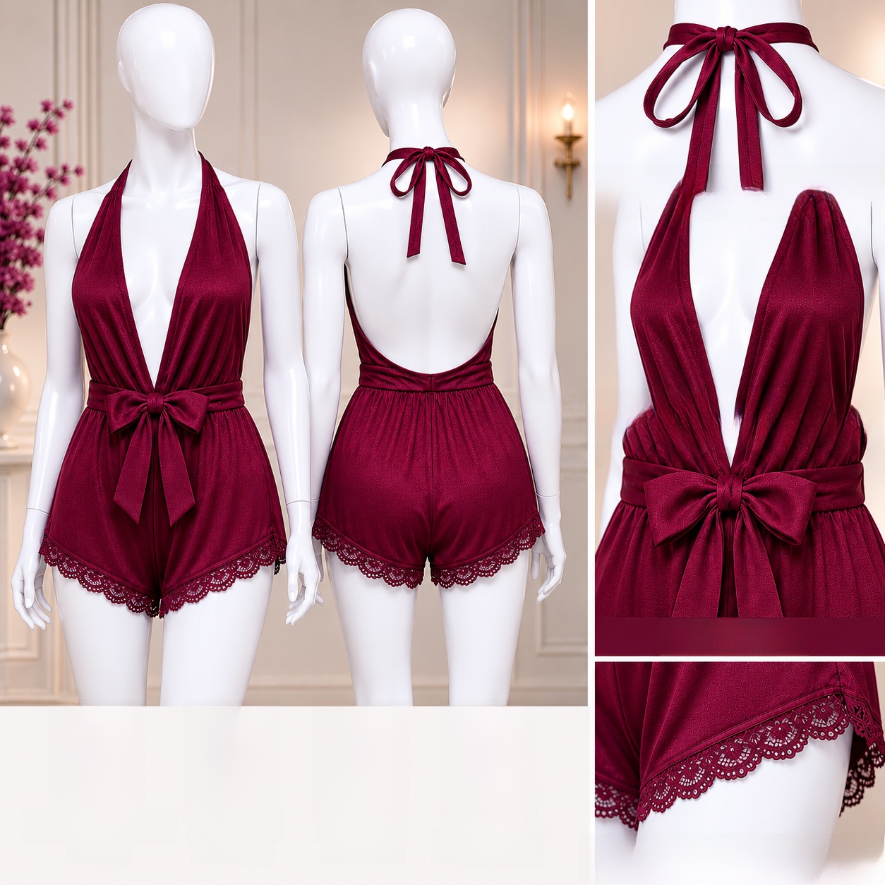 Western Style Nighty for Girls, Bridal Nighty, Sleepwear, Night Sleepwear, Night gown, Honeymoon nighty, nighty for girls, night suit for girls, honeymoon Nightwear best Item - Maroon